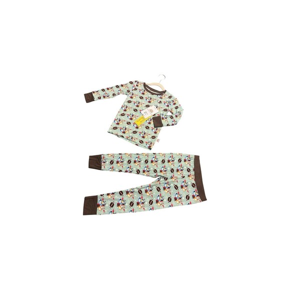 Bamboo Bliss | Bluey Football Bamboo Pajama Set | 3T - Picture 1 of 4